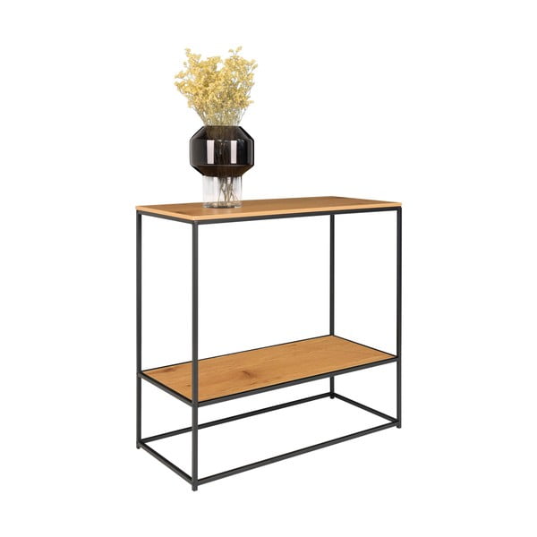 Dabīga toņa konsoles galds ar ozolkoka imitācijas galda virsmu 80x36 cm Vita – House Nordic-image-2