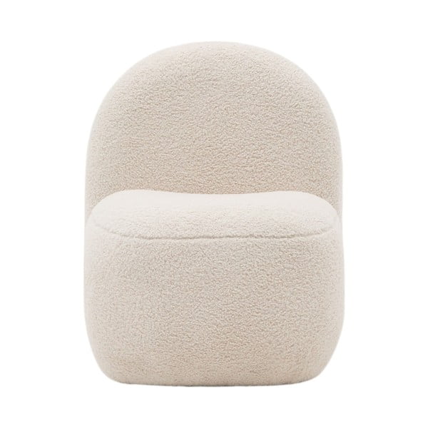 Balts bērnu atpūtas krēsls no buklē auduma Bucky – Kave Home