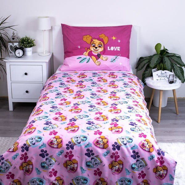 Vienguļamā mikrošķiedras bērnu gultas veļa 140x200 cm Paw Patrol  – Jerry Fabrics-image-2