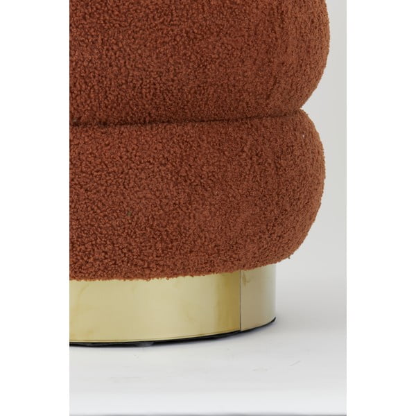 Oranžs pufs no buklē auduma Kimi – Light & Living-image-1