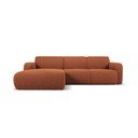Brūns stūra dīvāns no buklē auduma (ar kreiso stūri) Molino – Micadoni Home