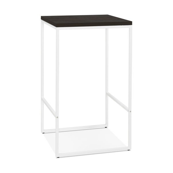 Melns bāra galds ar baltām kājām Kokoon Tikafe, augstums 105 cm