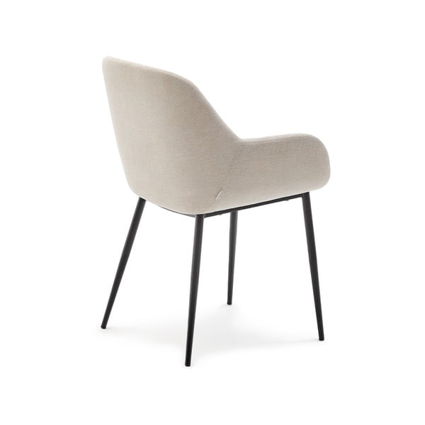 Krēmkrāsas polsterēts ēdamistabas krēsls Konna – Kave Home-image-4