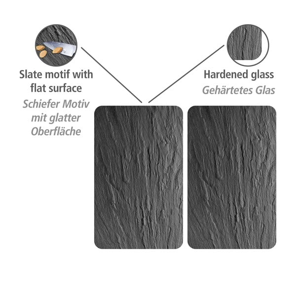 Stikla aizsargplāksnes plītij (2 gab.) Wenko XL, 52 x 40 cm-image-2
