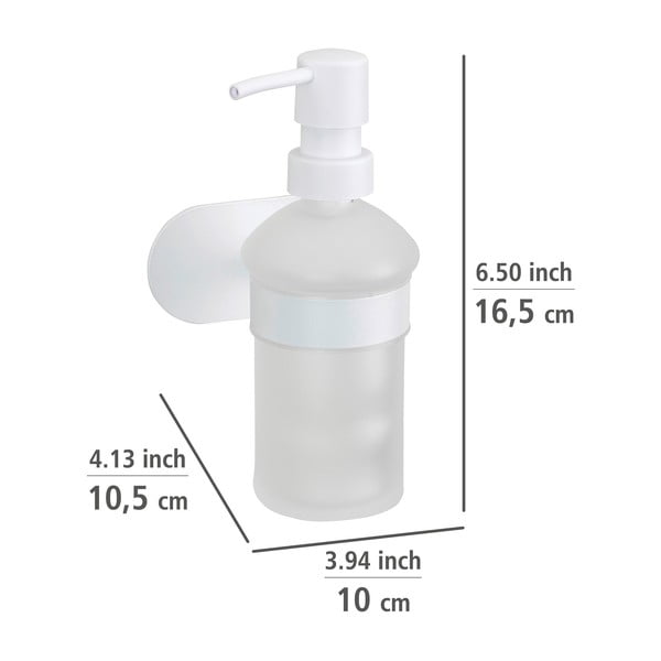 Balts stikla pašlīmējošs ziepju dozators 200 ml Orea – Wenko-image-4