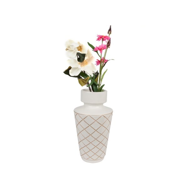 Balta ar rokām darināta vāze PT LIVING Carved Diamonds-image-2