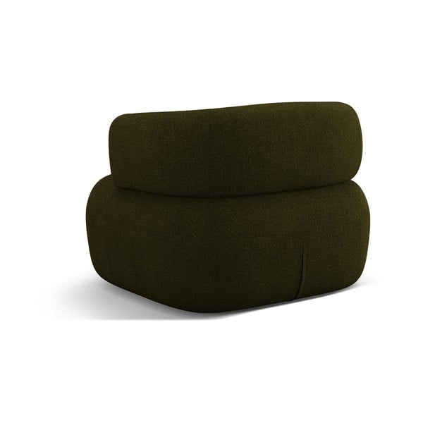 Zaļš atpūtas krēsls no buklē auduma Jenny – Micadoni Home-image-3
