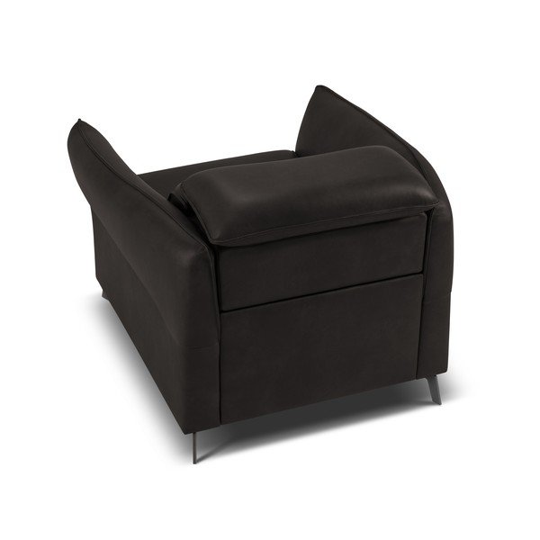 Melns ādas atpūtas krēsls Hubble – Windsor & Co Sofas-image-3