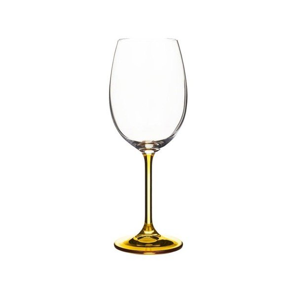4 vīna glāžu komplekts no dzeltena kristāla stikla Bitz Fluidum, 450 ml-image-1