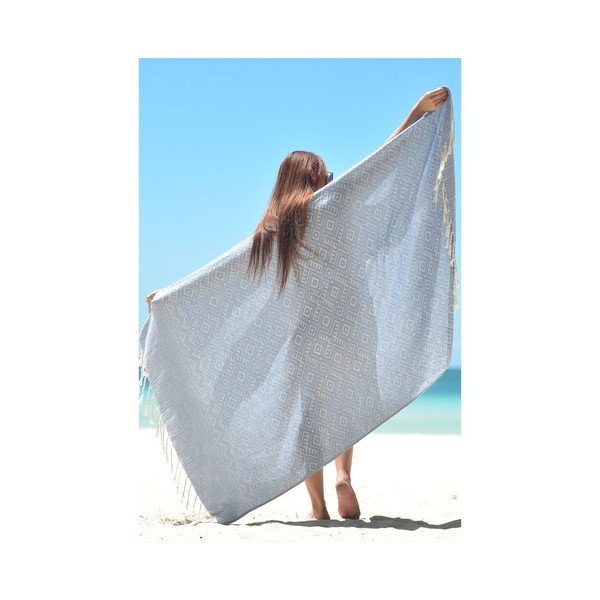 Hammam dvielis Peak Blue, 95x180 cm-image-3