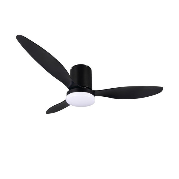 Matēti melna LED griestu lampa ø 132 cm Göteborg – Reality