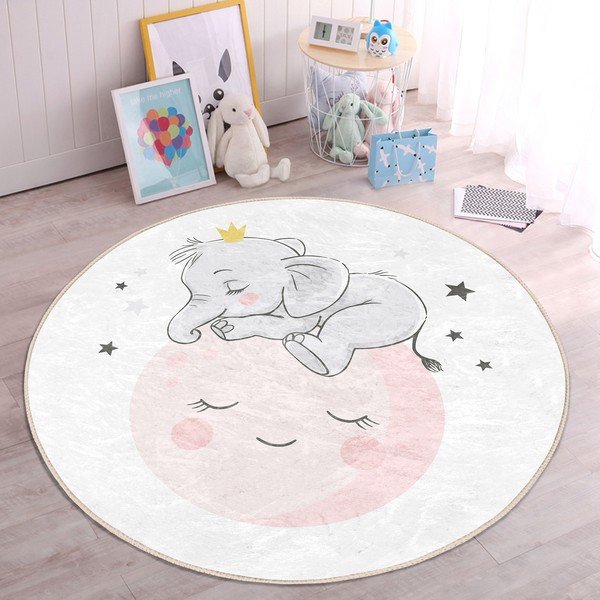 Balts bērnu paklājs ø 120 cm Comfort – Mila Home-image-4
