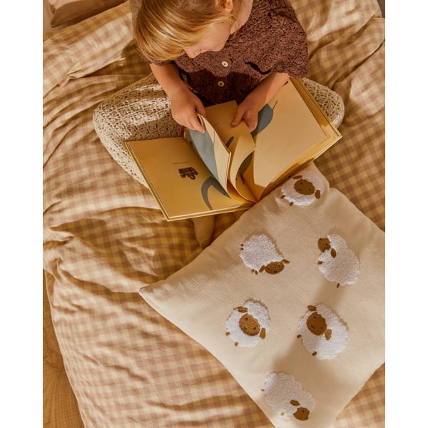 Kokvilnas bērnu spilvendrāna 45x45 cm Milu – Kave Home-image-1