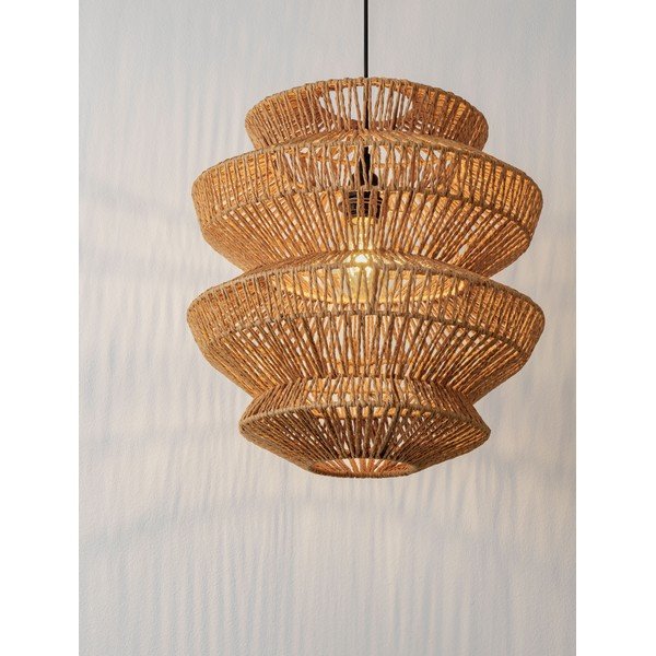 Dabīga toņa no virves piekaramā lampa ø 40 cm Nua – Nova Luce-image-1