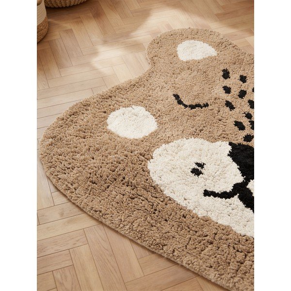 Gaiši brūns mazgājams/ar rokām darināts kokvilnas bērnu paklājs 93x120 cm Snuggle Bea – Hanse Home-image-2