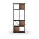Melns/ķieģeļu sarkans grāmatplaukts 71x179 cm Anya – Marckeric