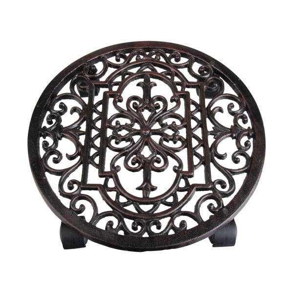 Metāla pārvietojams puķu podu statīvs ø 29 cm Ornament – Esschert Design-image-3