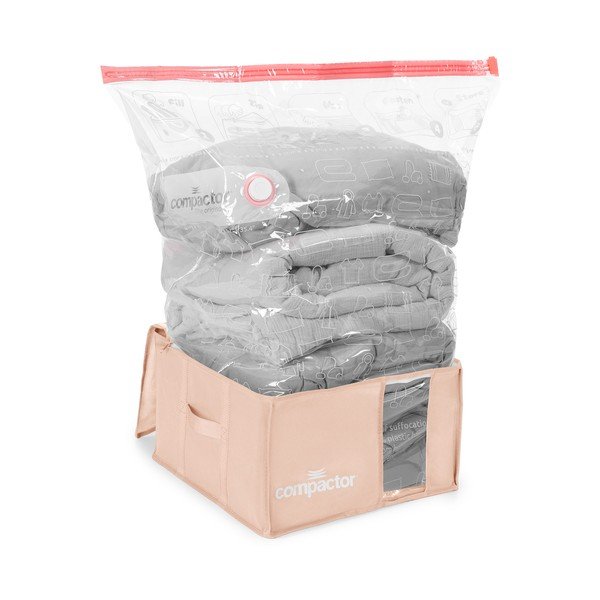 Vakuuma plastmasas drēbju uzglabāšanas kaste 42x40x25 cm Pink Edition – Compactor-image-4