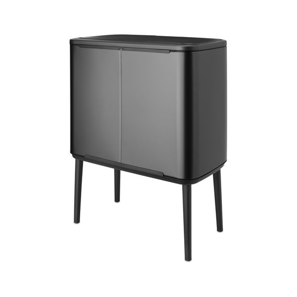 Tumši pelēka ar pieskārienu atverama tērauda atkritumu tvertne 36 l Bo Touch Bin – Brabantia-image-1