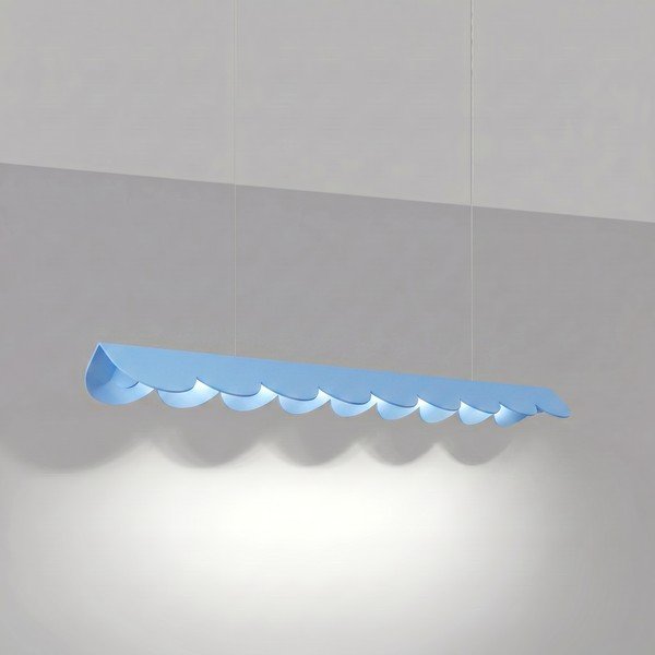 Gaiši zila alumīnija LED piekaramā lampa BISCUIT – Thoro-image-1
