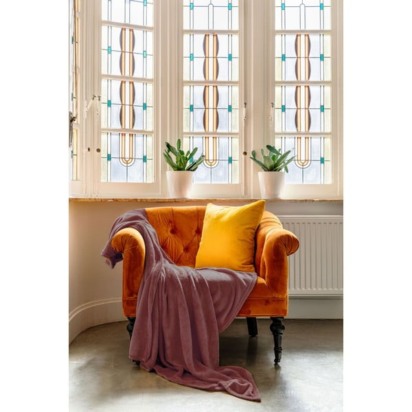 Bordo mikroplīša gultas pārklājs divvietīgai gultai 220x240 cm Cosy – Tiseco Home Studio-image-1