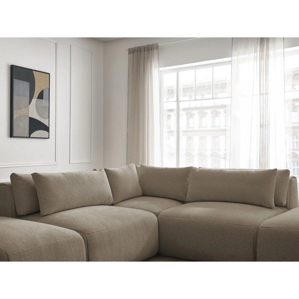 Pelēkbrūns regulējams modulārais stūra dīvāns Jana – Bobochic Paris-image-3