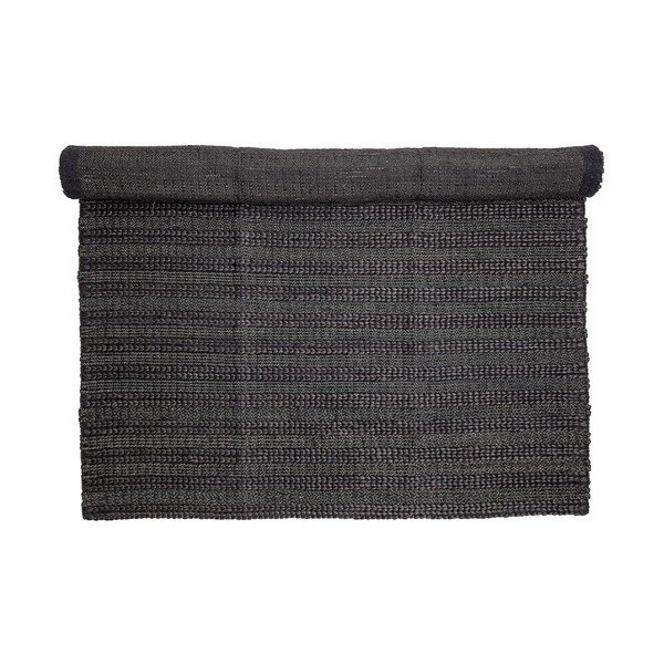 Melns džutas paklājs Bloomingville Standard, 150 x 210 cm-image-2
