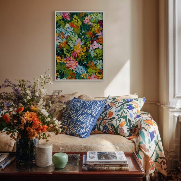 Drukāta glezna ar rāmi 50x70 cm Vivid Meadow – Styler-image-1