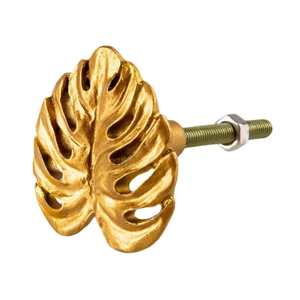 Atvilktnes rokturis zelta krāsā no alvas Sass & Belle Cheese Plant Leaf-image-1