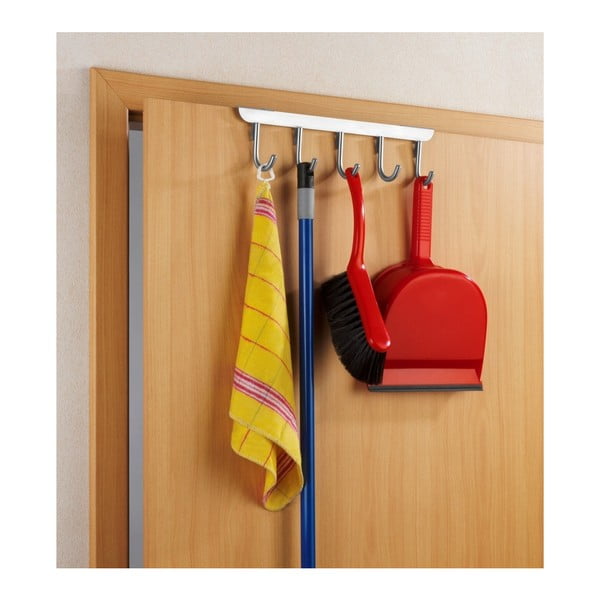 Durvju pakaramais ar 5 āķiem sudraba krāsā Wenko Asola-image-2