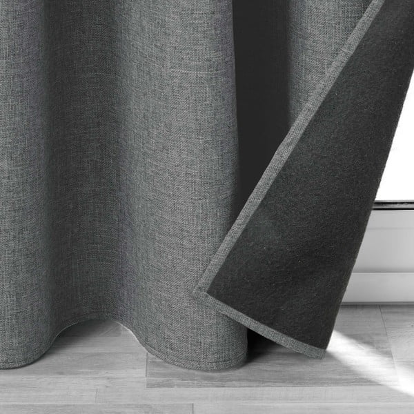 Antracīta pelēks skaņas izolējošs aizkars 140x260 cm Jupiter – douceur d'intérieur-image-3