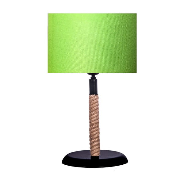 Galda lampa ar neona zaļo abažūru Kate Louise Virves lampa