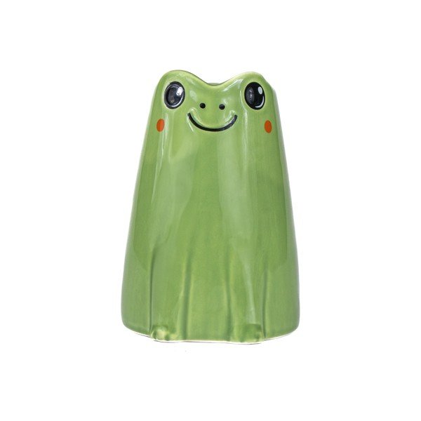 Zaļa keramikas vāze (augstums 10 cm) Frog Mini – Sass & Belle