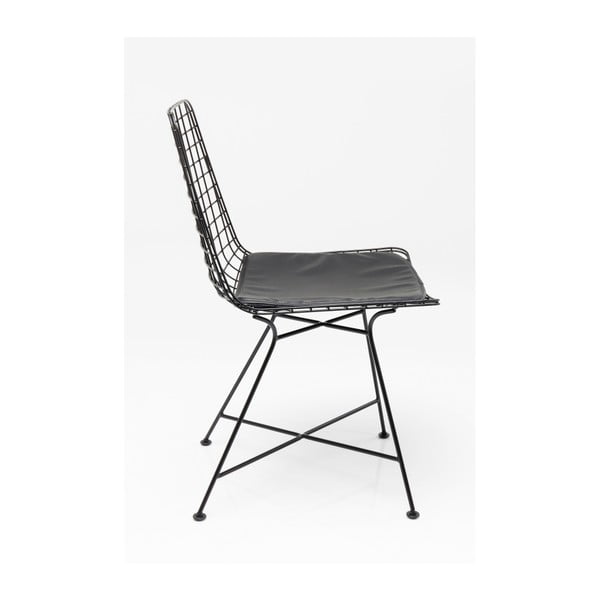 Melns tērauda pusdienu krēsls Kare Design Grid-image-1