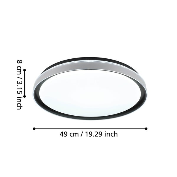Melna LED griestu lampa SELUCI – EGLO-image-2