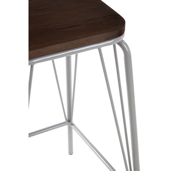Pelēks/tumša dabīga toņa gobas masīvkoka ķeblis District – Premier Housewares-image-3