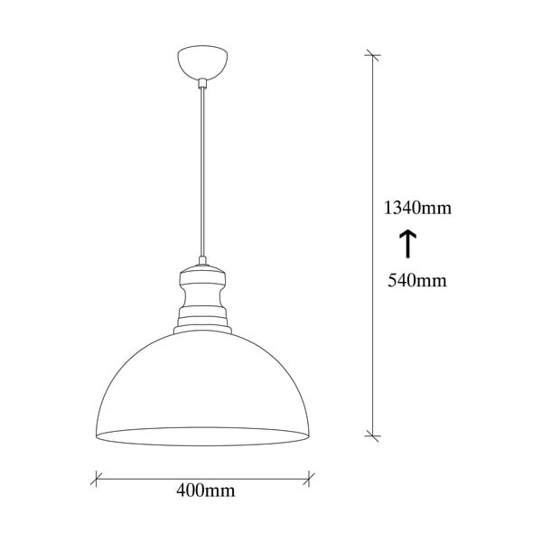 Zelta krāsas piekaramā lampa ar metāla abažūru ø 40 cm Vamp – Opviq lights-image-4