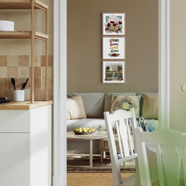 Gleznas (3 gab.) 30x30 cm Sweet Home – Styler-image-2