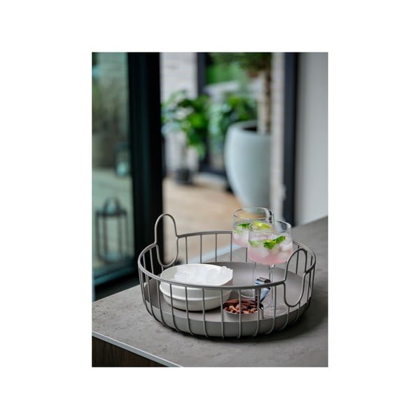 Stiepļu metāla uzglabāšanas grozs ø 38x18 cm Inu – Zone-image-2