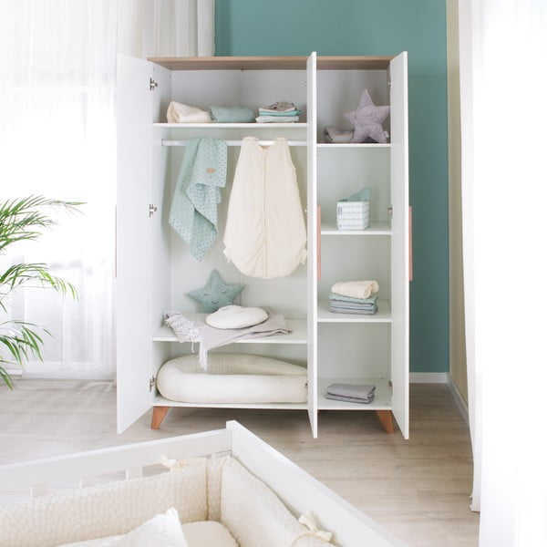 Balts bērnu drēbju skapis 118x190 cm – Roba-image-1