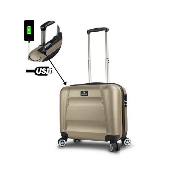 Kabīnes čemodāns ar USB portu zelta krāsā My Valice COLORS LASSO Cabin Suitcase-image-1