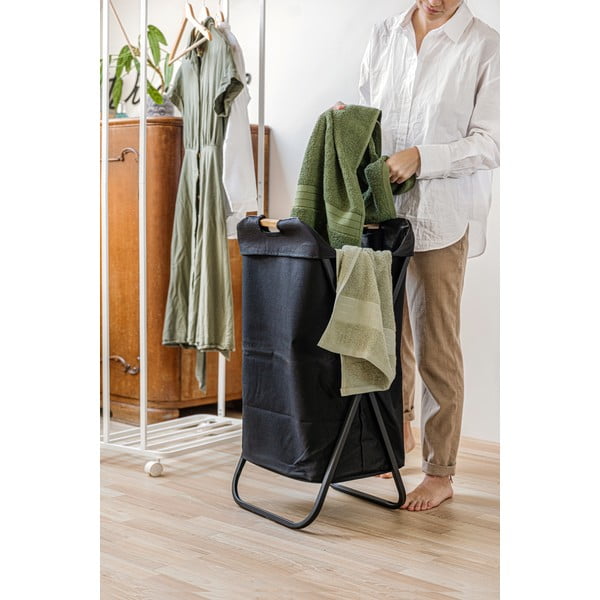 Melns salokāms veļas grozs Wenko Bin-image-2