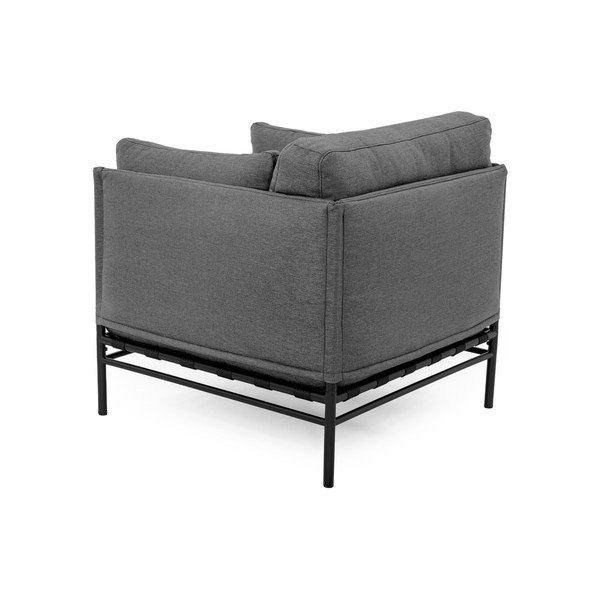 Tumši pelēks polsterēts dārza atpūtas krēsls Dandy – Sit Sit-image-4