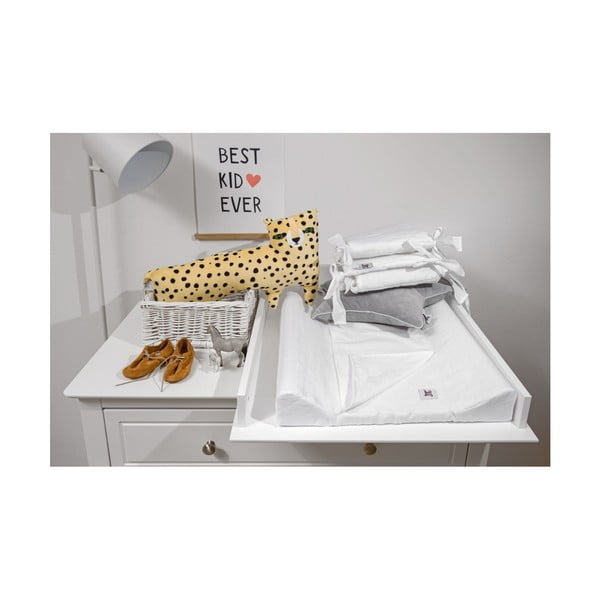 Balts lina gultasveļas ūdensnecaurlaidīgs bērnu pārtinamais paklājiņš BELLAMY Snow White, 50 x 70 cm-image-2