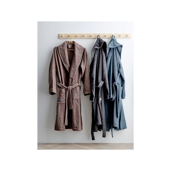 Pelēks organiskās kokvilnas halāts Södahl, izmērs L/XL-image-3