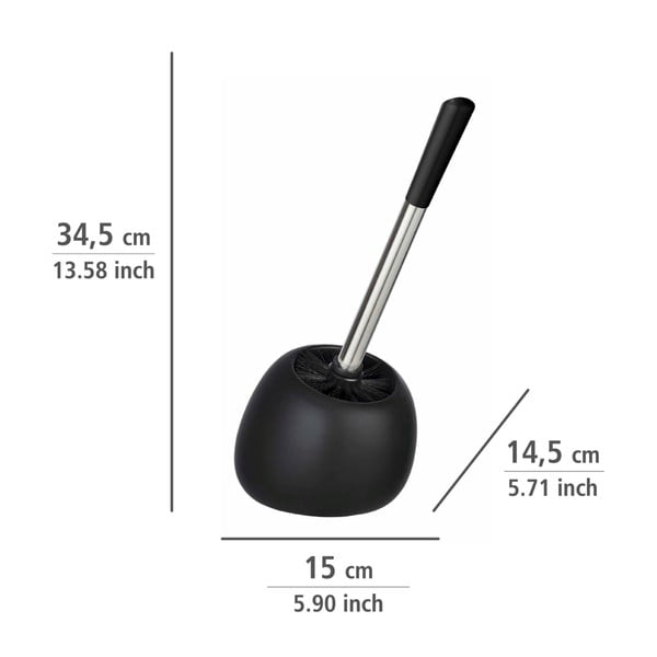 Melna keramikas tualetes birste Wenko Polaris-image-3