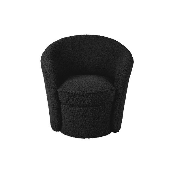 Melns atpūtas krēsls no buklē auduma Cuddly  – Leitmotiv-image-2