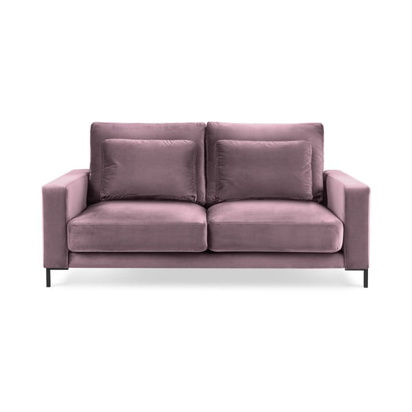 Rozā samta divvietīgs dīvāns Interieurs 86 Seine, 158 cm