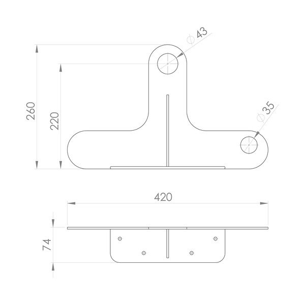Melns tērauda piekarams statīvs zem izlietnes 42x7 cm Tetris – Sapho-image-4