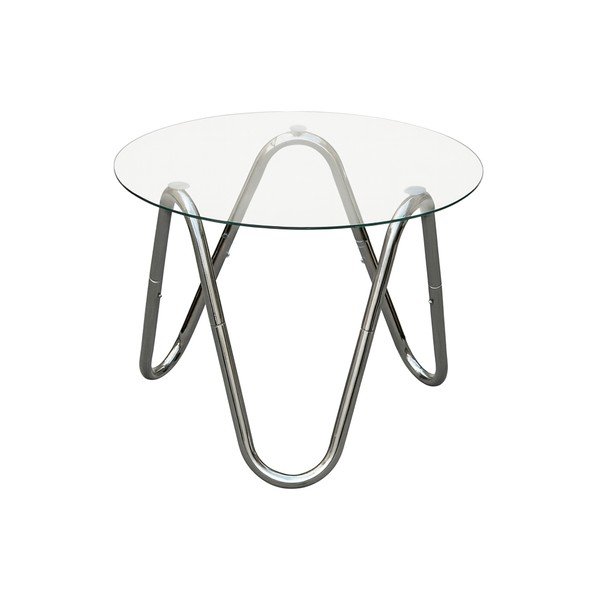 Apaļš sānu galdiņš ar stikla galda virsmu ø 50 cm Ventana Round – Leitmotiv